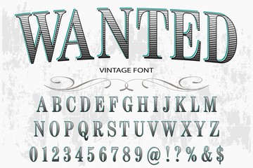 font handcrafted typeface vector vintage named vintage wanted