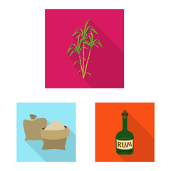 Isolated object of plant and plantation symbol. Set of plant and agriculture vector icon for stock.