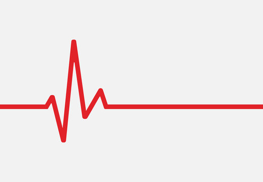 Heartbeat line icon isolated on white background. Vector illustration.