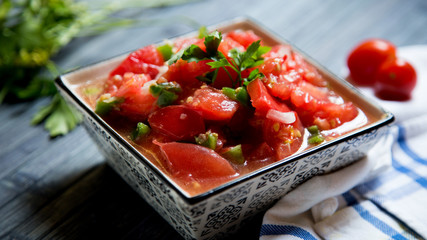 Summer Salad. Tomato spanish salad.