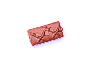 chocolate bar isolated on white background. isolated shot