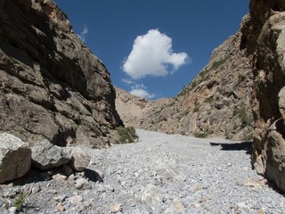 beautiful hiking in fann mountains nature in tajikistan