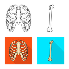 Isolated object of medicine and clinic sign. Collection of medicine and medical stock symbol for web.