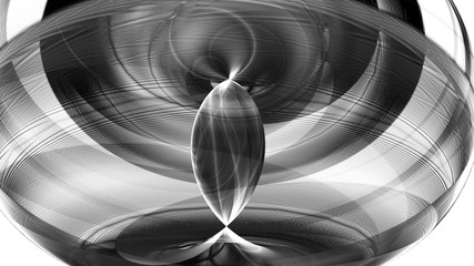 Abstract black white futuristic background. Smooth rotation of lines. Universal banner.Triangular background. Wallpaper. Business. 3D rendering.