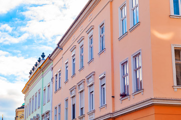 Fototapeta na wymiar View on the historic architecture in Szekesfehervar