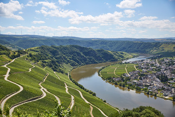 aerial view of river mosel