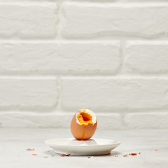 Soft boiled egg in eggcup