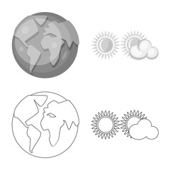 Isolated object of innovation and technology logo. Collection of innovation and nature vector icon for stock.