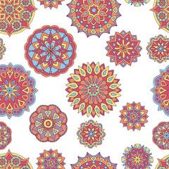 Abstract seamless mandala pattern