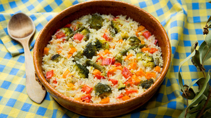 Original grandma's rice recipe.  Veggie paella.