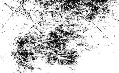 Scratched and Cracked Grunge Urban Background Texture Vector. Dust Overlay Distress Grainy Grungy Effect. Distressed Backdrop Vector Illustration. Isolated Black on White Background. EPS 10.