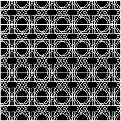 Geometric seamless pattern. Black white vector linear background. Simple thin mesh. For printing on fabric, packaging, wallpaper, covers.