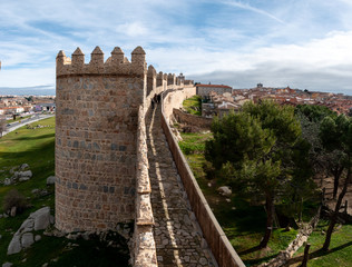 Walking the walls of &Aacute;vila in central Spain are the city of Avila's principal historic feature.