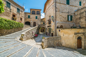 Scenic sight in Casperia, beautiful village in Rieti Province, Lazio, Italy. - obrazy, fototapety, plakaty