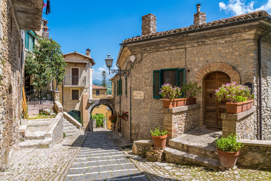 Scenic sight in Casperia, beautiful village in Rieti Province, Lazio, Italy.
