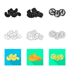 Vector illustration of Oktoberfest and bar sign. Collection of Oktoberfest and cooking stock symbol for web.