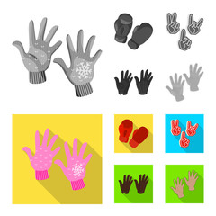 Fototapeta premium Vector design of silhouette and safety symbol. Set of silhouette and comfort stock symbol for web.