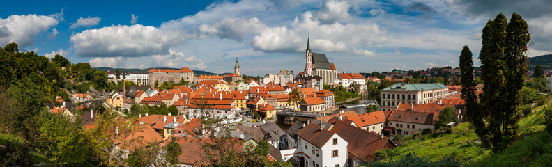 Panoroma View of Český Krumlov,  Czech Republic.