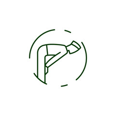 Muslim man prayer ruku icon. Element of prayer man line icon