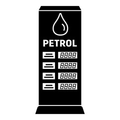 Petrol tax board icon. Simple illustration of petrol tax board vector icon for web design isolated on white background