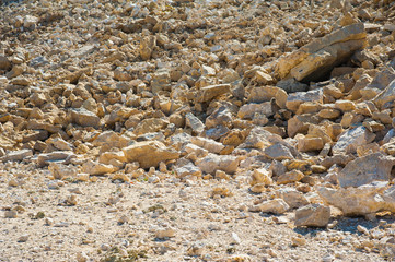 Production of stone at a forsaken quarry