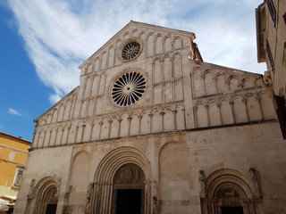 Obraz premium Mittelmeer, Kroatien, Zadar, Altstadt, Promenade, Meer, Marktplatz, Marienkirche