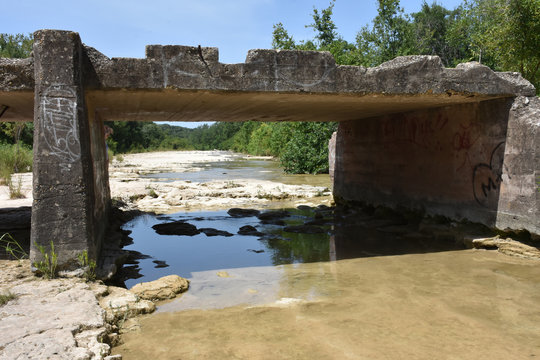 old bridge over the river