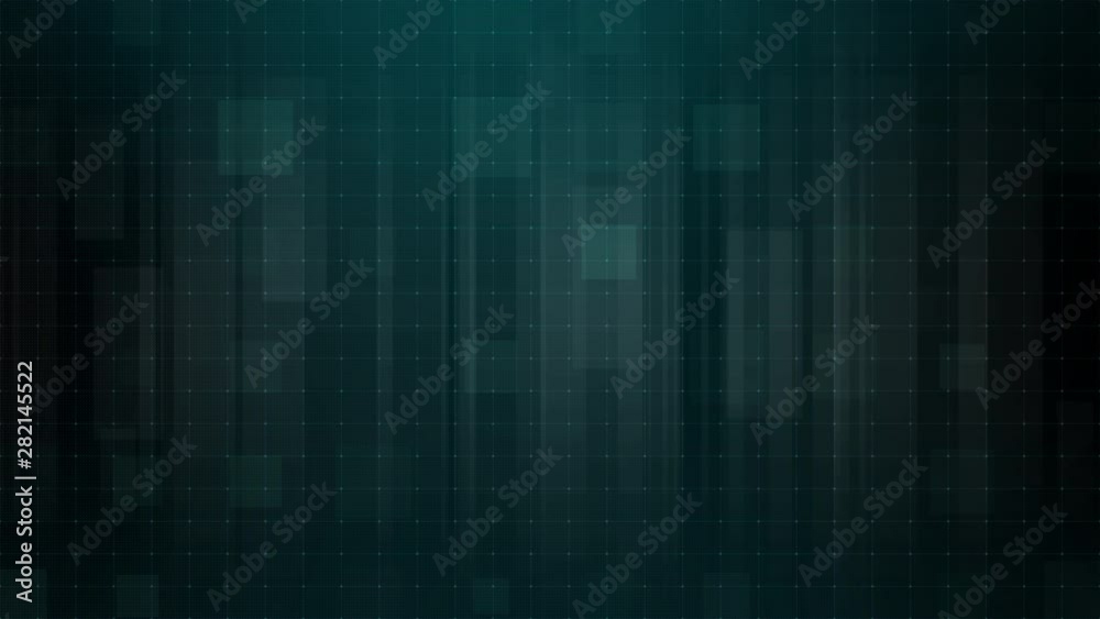 Poster Futuristic holographic digitally generated image matrix grid particles de-focus cyber space background environment