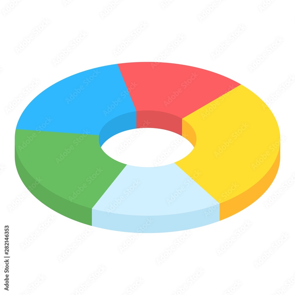Poster management pie chart icon. isometric of management pie chart vector icon for web design isolated on 