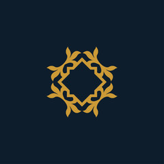 ornament with vintage logo template