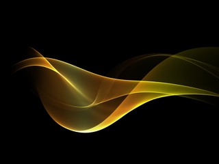 Abstract Golden Waves Background. Template Design