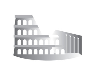 Fototapeta premium The Colosseum (Coliseum), also known as The Flavian Amphitheater, Rome, Italy. Stylized drawing.