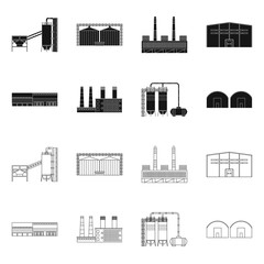 Vector design of production and structure icon. Set of production and technology stock symbol for web.
