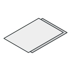 White papers icon. Isometric of white papers vector icon for web design isolated on white background
