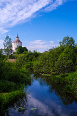 Fototapeta na wymiar View to Kirillo-Belozersky Monastery in Kirillov, Russia