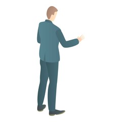 Businessman icon. Isometric of businessman vector icon for web design isolated on white background