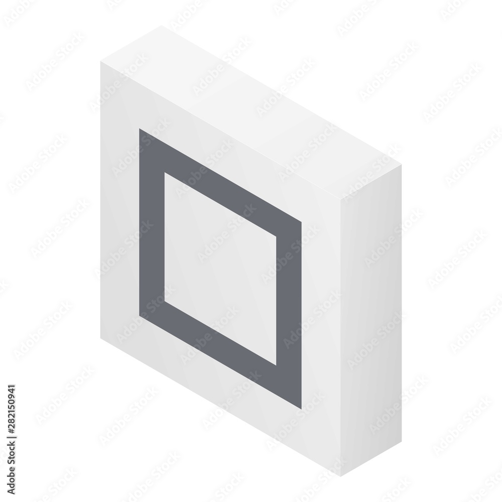 Poster mark square icon. isometric of mark square vector icon for web design isolated on white background