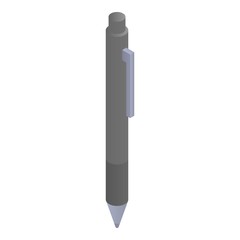 Plastic pen icon. Isometric of plastic pen vector icon for web design isolated on white background