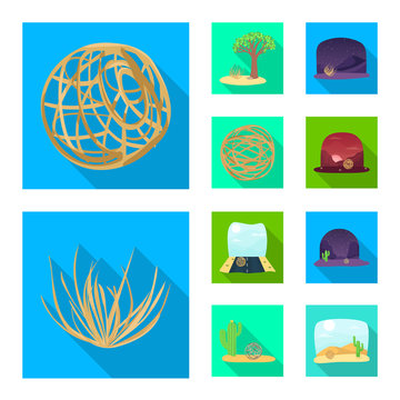 Vector illustration of landscape and nature logo. Collection of landscape and environment stock vector illustration.