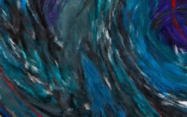 Abstract painting graphic fractal art. Creative template for decor backgrounds of covers, web banners, invitations or cards. Surreal bright print in digital oil and acrylic mixed impressionism style.