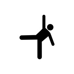 Man, stretching, exercise, sports icon. Element of daily routine icon