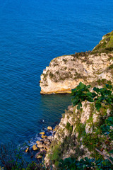 Rocky coast from above