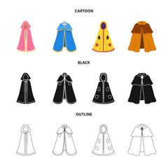 Vector illustration of material and clothing logo. Set of material and garment stock vector illustration.