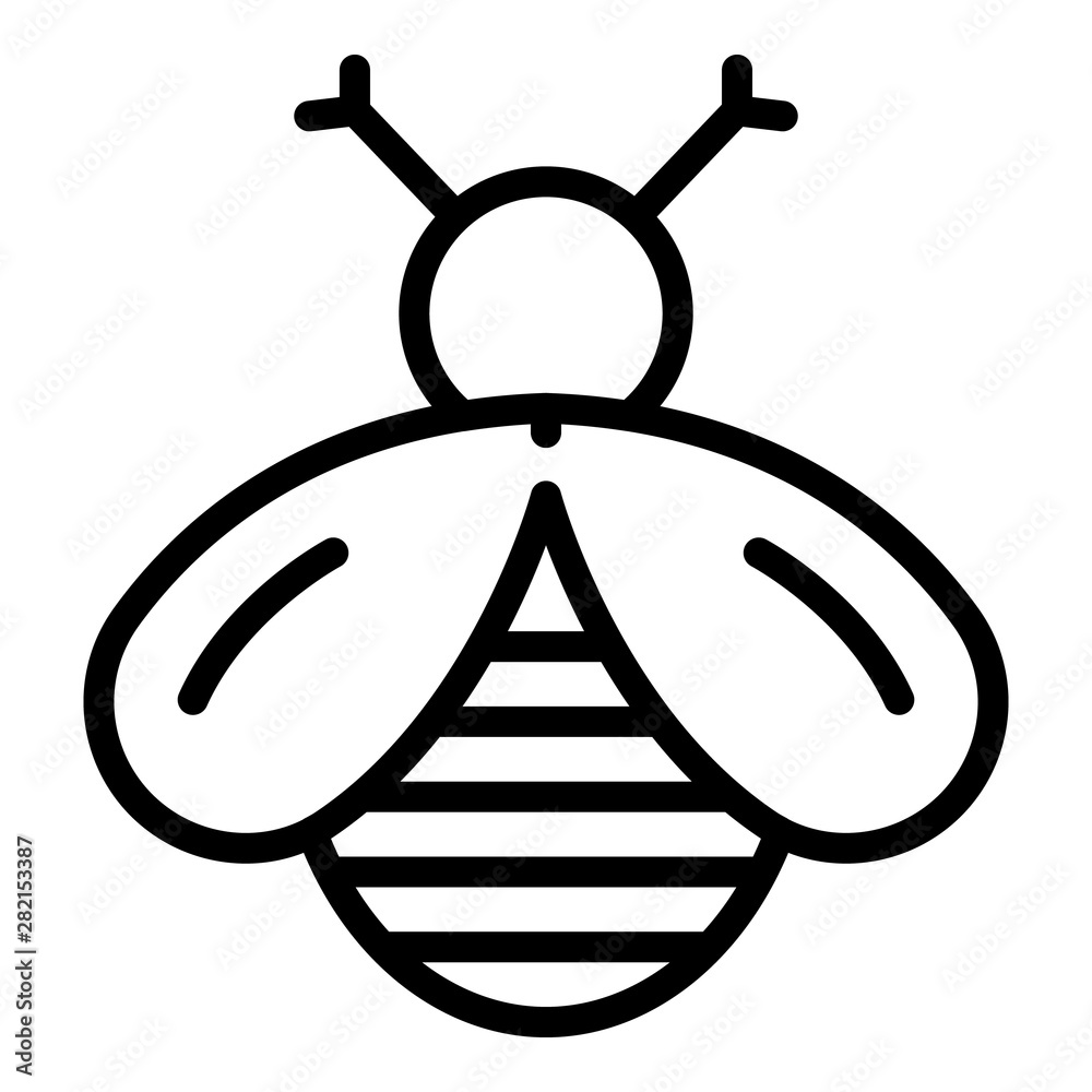 Canvas Prints Wild bee icon. Outline wild bee vector icon for web design isolated on white background - Canvas Prints