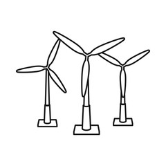 Vector illustration of windmill and wind symbol. Collection of windmill and power vector icon for stock.
