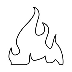 Vector design of flame and bonfire sign. Set of flame and warm vector icon for stock.