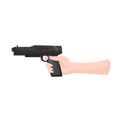 Isolated object of hand and gun icon. Set of hand and man vector icon for stock.