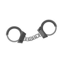 Isolated object of handcuff and chain sign. Set of handcuff and law vector icon for stock.