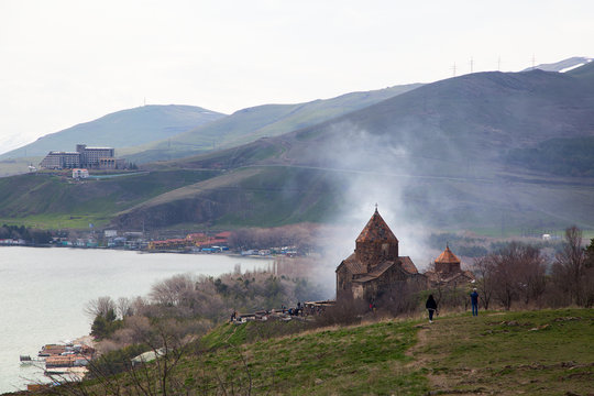 Armenia, 1st century monastery Sevanavank, Surb Arakelots. 