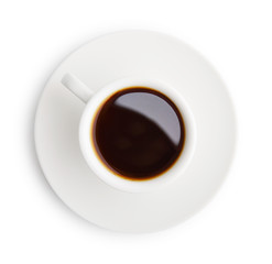 Cup of coffee isolated on white